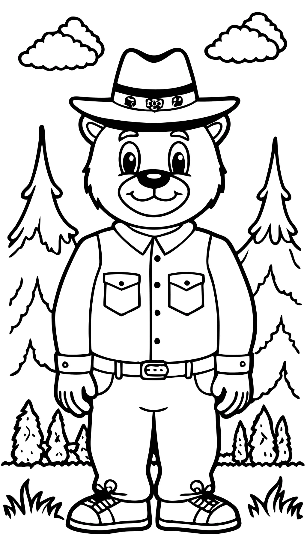 smokey the bear coloring pages